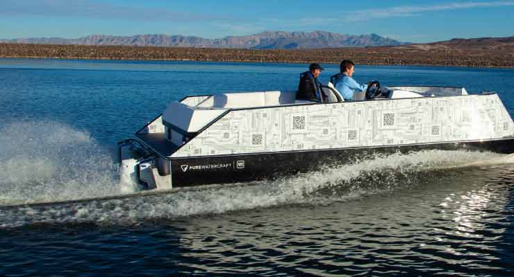 electric pontoon boat 