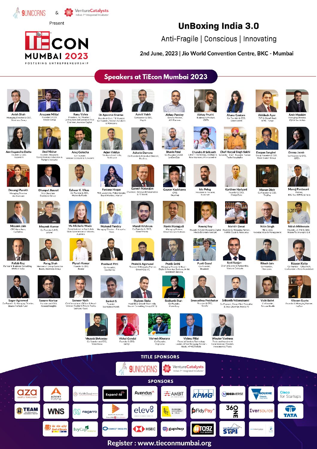 Speakers at TiEcon Mumbai 2023 pdf